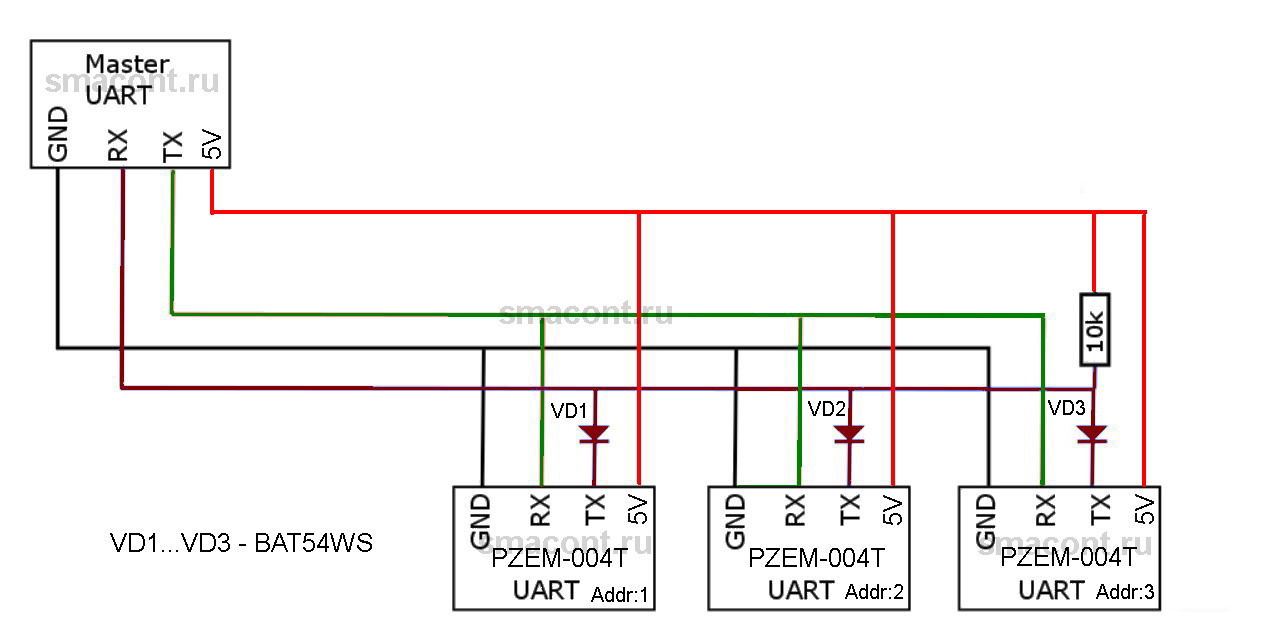 Смаконт. PZEM-004T v3.0. Схема подключения трехфазного счетчика